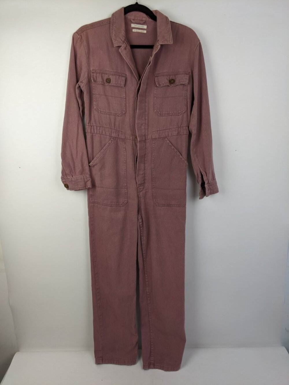 Urban Outfitters Flight Jumpsuit Womens Size Small Denim Jean Coveralls Button